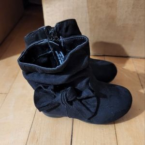 Wonderkids baby girl black boots